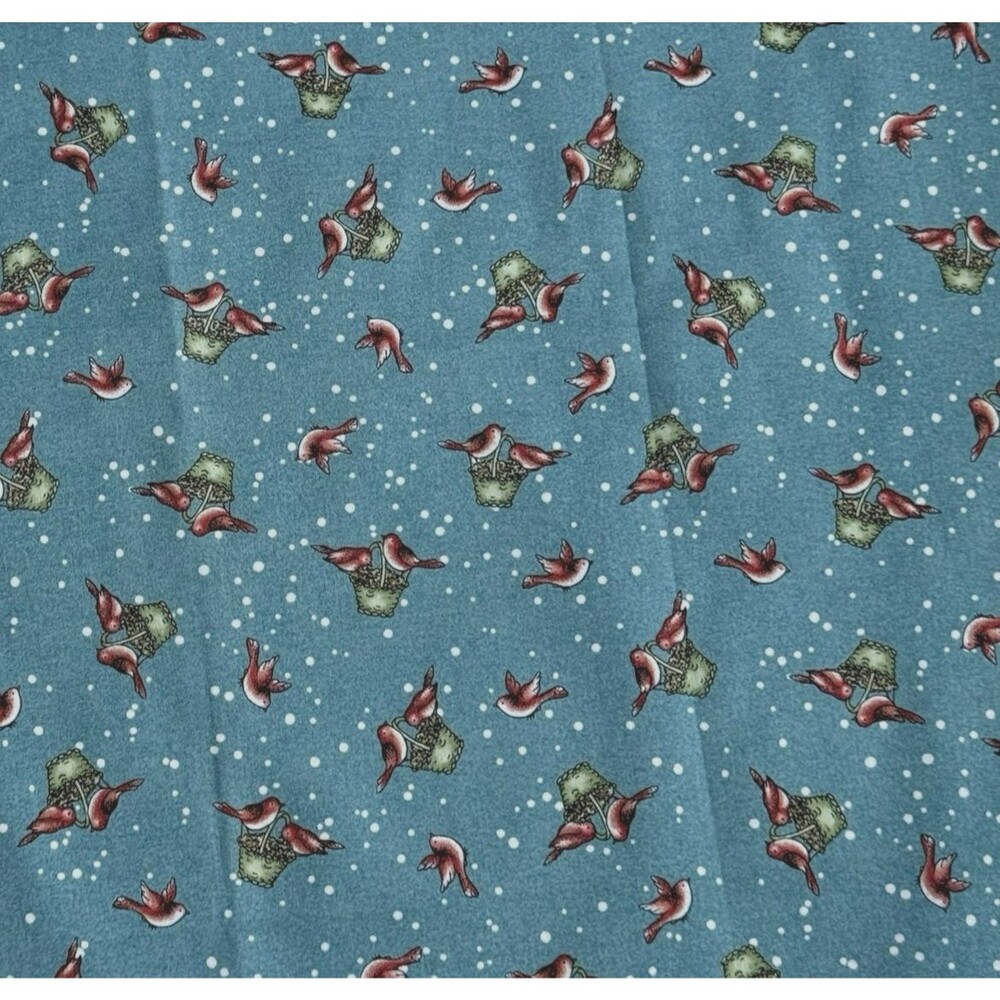 Fresh Fallen Snow by Kris Lammers 16008 Maywood Cotton Fabric Cardinals 34 x 44"